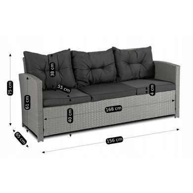 Комплект садових меблів MEBEL ELITE COLORADO Сірий