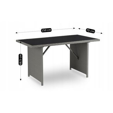 Комплект садових меблів MEBEL ELITE COLORADO Сірий