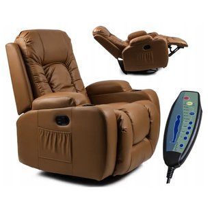 Массажное кресло MEBEL ELITE BOX экокожа: карамель
