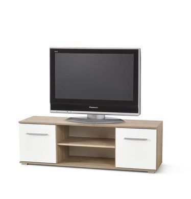 Тумба Lima RTV-1 Дуб сонома / Білий 137х40 см HALMAR