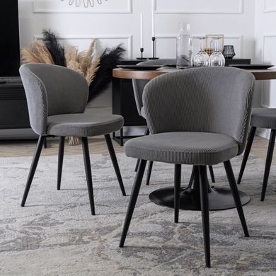 Стілець MEBEL ELITE HAILEY велюр Сірий