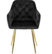 Стул бархатный MEBEL ELITE RAYA Velvet черный / золотой