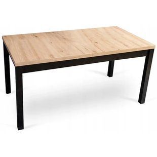 Стол раскладной MEBEL ELITE HUGO 160-230х80 см Дуб артизан / Черный