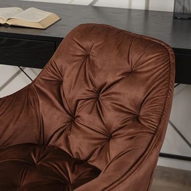 Крісло офісне обертове оксамитовий MEBEL ELITE MILAN Velvet Червоний / Золотий