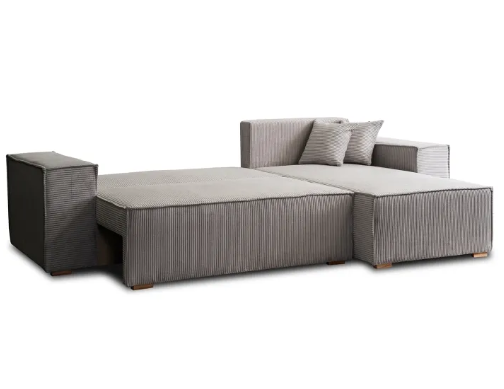 Угловой диван универсальный MEBEL ELITE ALEX 262 см ткань: серый