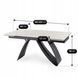 Обідній стіл MEBEL ELITE DEVON 160(220)*90 см Білий