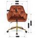 Крісло офісне обертове оксамитовий MEBEL ELITE MILAN Velvet Червоний / Золотий