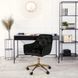 Крісло офісне обертове оксамитовий MEBEL ELITE MILAN Velvet Чорний / Золотий