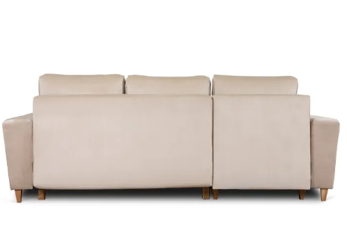 Угловой диван универсальный бархатный MEBEL ELITE MATEO Velvet 248 см серый
