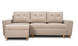 Угловой диван универсальный бархатный MEBEL ELITE MATEO Velvet 248 см серый