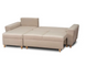 Угловой диван универсальный бархатный MEBEL ELITE MATEO Velvet 248 см серый