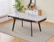Стіл INTARSIO OSLO CERAMIC 120(180)*80 сірий глянець/чорний каркас