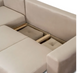 Угловой диван универсальный бархатный MEBEL ELITE MATEO Velvet 248 см серый