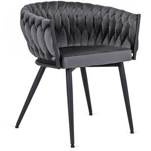 Стул бархатный MEBEL ELITE EMPOLI Velvet Серый