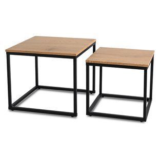 Комплект журнальных столов MEBEL ELITE CARMI 50*50 см Дуб золотой