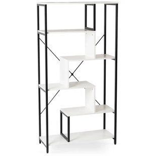 Стелаж MEBEL ELITE AKRIS білий / чорний