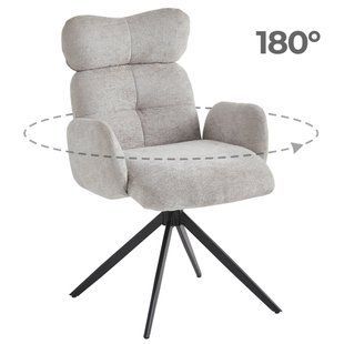 Стілець поворотний MEBEL ELITE ALVARO Сірий Букле