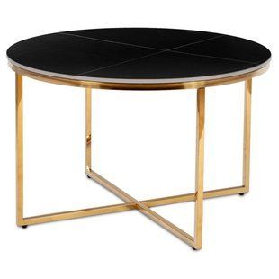 Журнальный стол MEBEL ELITE MARINE Marmur 80*80 см Черный