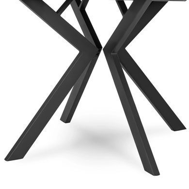 Розкладний обідній стіл MEBEL ELITE LUGO 90(190)* 76 см Бетон/Чорний