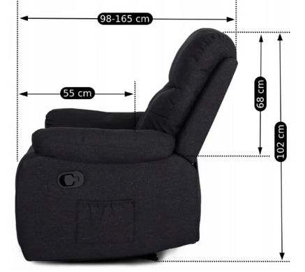 Массажное кресло MEBEL ELITE INTER 2 ткань: черный