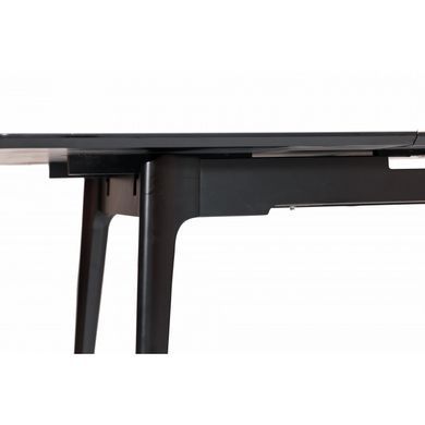 Стіл INTARSIO BERLIN CERAMIC 140(180)*80 сірий мат/чорний каркас