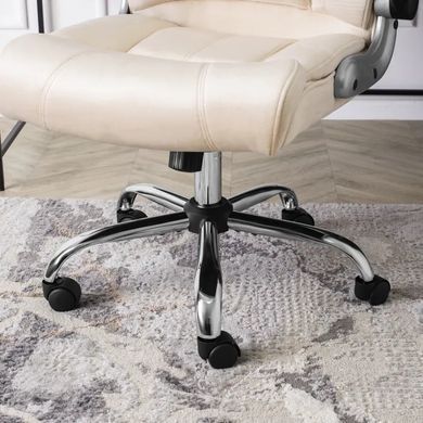Крісло офісне обертове оксамитовий MEBEL ELITE SORIN 2 Velvet Бежевий