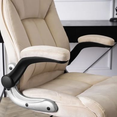 Крісло офісне обертове оксамитовий MEBEL ELITE SORIN 2 Velvet Бежевий