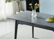 Стіл INTARSIO BERLIN CERAMIC 140(180)*80 сірий мат/чорний каркас