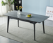 Стіл INTARSIO BERLIN CERAMIC 140(180)*80 сірий мат/чорний каркас