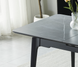 Стіл INTARSIO BERLIN CERAMIC 140(180)*80 сірий мат/чорний каркас