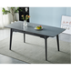 Стіл INTARSIO BERLIN CERAMIC 140(180)*80 сірий мат/чорний каркас
