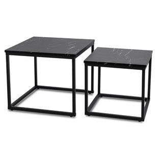 Комплект журнальных столов MEBEL ELITE JUNO Marmur 50*50 см Черный