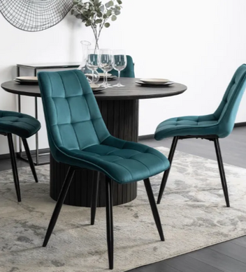 Стілець оксамитовий MEBEL ELITE RIO велюр Бірюзовий