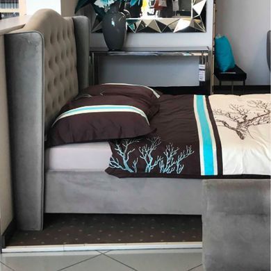 Ліжко Aspen velvet Сірий 160х200 см SIGNAL
