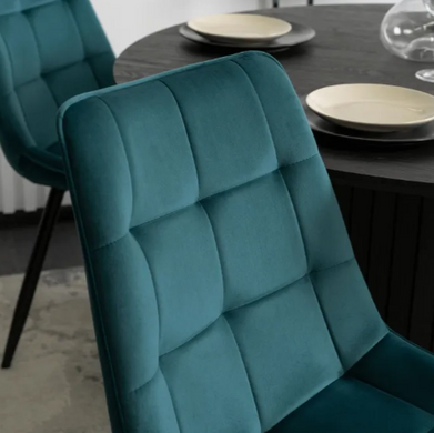 Стілець оксамитовий MEBEL ELITE RIO велюр Бірюзовий