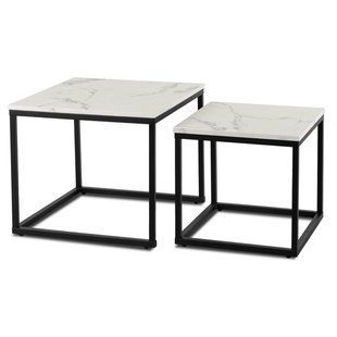 Комплект журнальных столов MEBEL ELITE ORI Marmur 50*50 см Белый