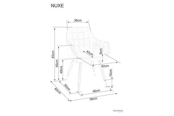 Крісло Nuxe Velvet Світло-Сірий SIGNAL