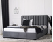 Ліжко двоспальне оксамитове MEBEL ELITE 160x200 MARI Velvet сірий