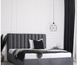 Ліжко двоспальне оксамитове MEBEL ELITE 160x200 MARI Velvet сірий