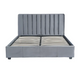 Ліжко двоспальне оксамитове MEBEL ELITE 160x200 MARI Velvet сірий