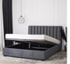Ліжко двоспальне оксамитове MEBEL ELITE 160x200 MARI Velvet сірий