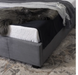Ліжко двоспальне оксамитове MEBEL ELITE 160x200 MARI Velvet сірий