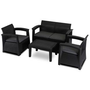 Комплект садовой мебели MEBEL ELITE COLUMBIA Черный