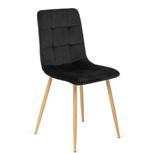 Стул бархатный MEBEL ELITE FREDY Velvet Черный