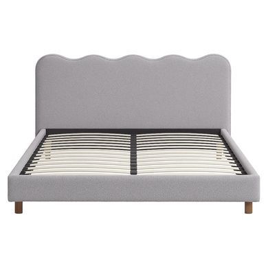 Кровать MEBEL ELITE IZMIR Boucle 160x200 см Серый