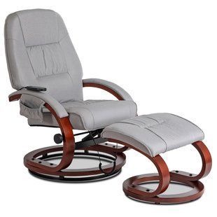 Кресло мягкое массажное с подставкой MEBEL ELITE CANO Серый