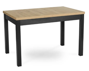 Стол раскладной MEBEL ELITE SKUBI 120-160х75 см дуб ривьера / черный
