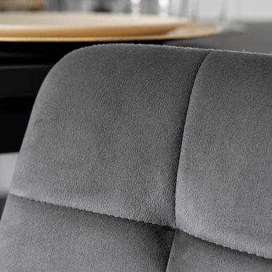 Барный стул бархатный MEBEL ELITE ARIEL Ecru велюр Серый/Золотой