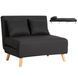 Диван раскладной MEBEL ELITE MARRY 2 ткань: черный