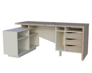 Стіл письмовий CONNECT 2 L SK 1800*786 Дуб кремона котта/Стоун бейж